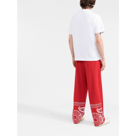 PALM ANGELS CLASSIC REGULAR FIT WHITE T-SHIRT SIZE MEDIUM - Picture 4 of 5